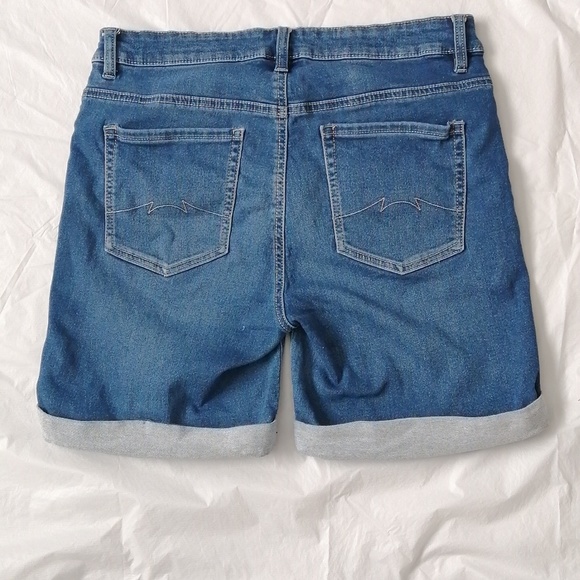 RASUCO ROLLED HEM JEANS SHORTS - Picture 4 of 5